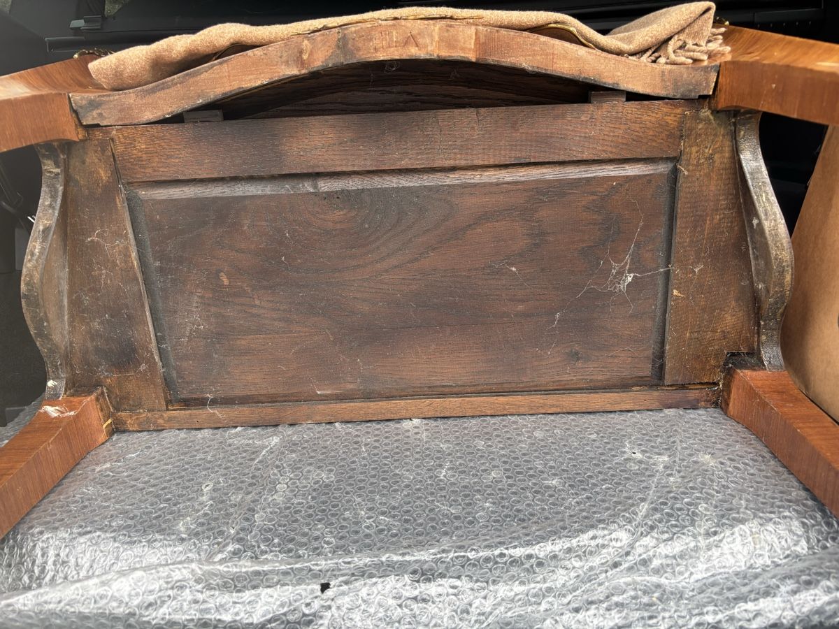 Cassettiere: Commode ancienne marquetée, dessus marbre, style Louis XV – Usato da Buttes venduto da ButtA15 7