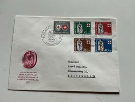 Schweizer Briefmarken-Brief, Bundesfeier 1957, Top Zustand