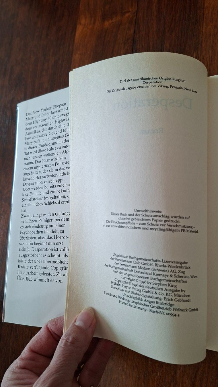 Livres: Stephen King / Richard Bachmann - Desperation & Regulator – D'occasion à Stäfa par Rampensau 3