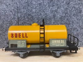 Buco Spur 0 Kesselwagen 8658 gelb Shell Lumina SA SBB
