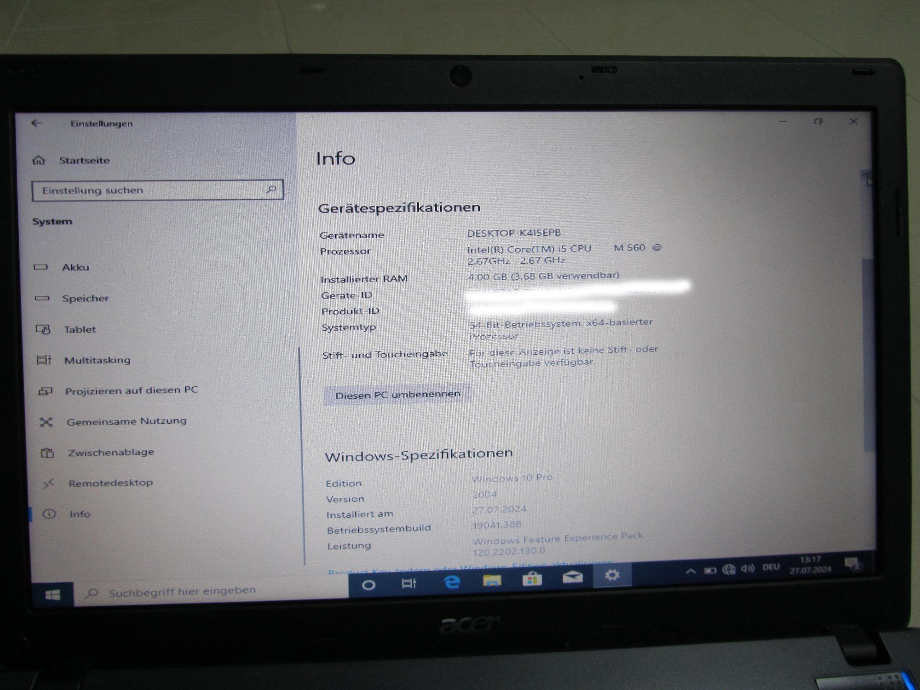Acer Notebooks: 2x Acer TravelMate – Gebraucht aus moosseedorf von RTN10 2