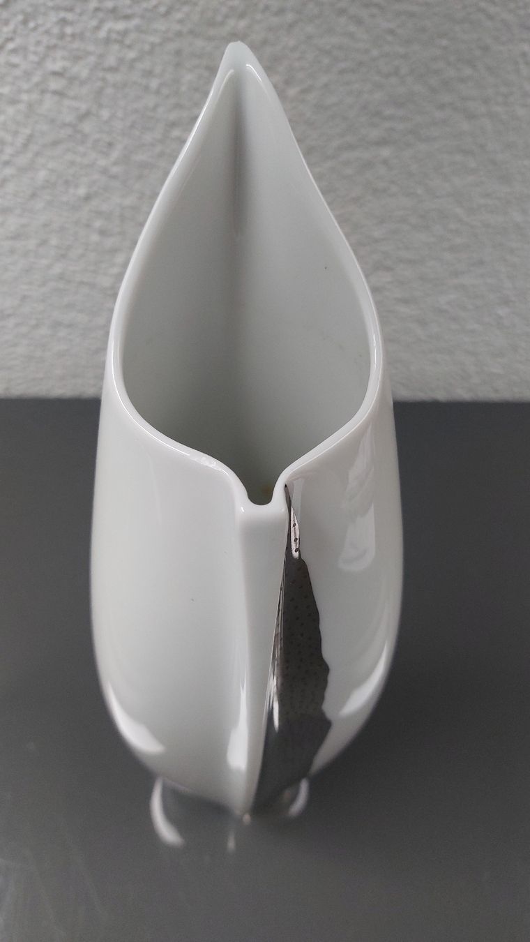 Rosenthal Vasen & Gefässe: Rosenthal Vase Weiss, Dekor mit Silber, – Gebraucht aus Rain von Lillyfra 1