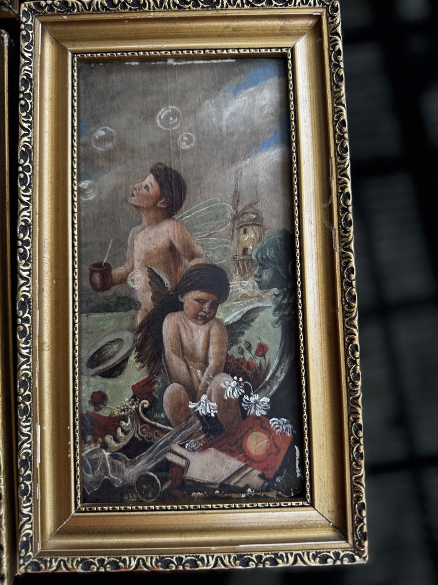 Gemälde: 4 Elemente Putti in Goldrahmen – Gebraucht aus Burgdorf von Tanthony 7