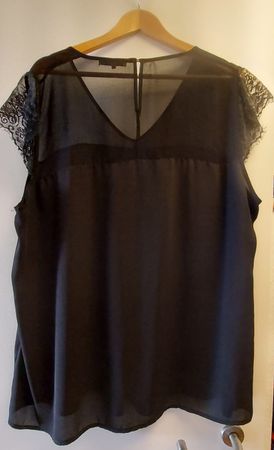 schwarze Bluse von Anna Field, Grösse 52, Top Zustand!