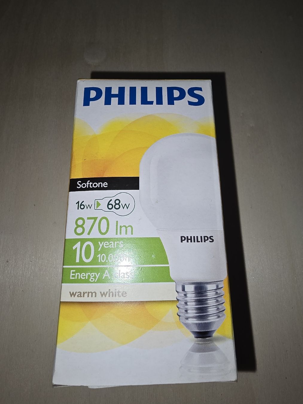 Philips Lampade: Ampoule Philips Softone 16W = 68W, lumière chaude – Nuovo e nell'imballaggio originale da Champagne venduto da LoomiStudio