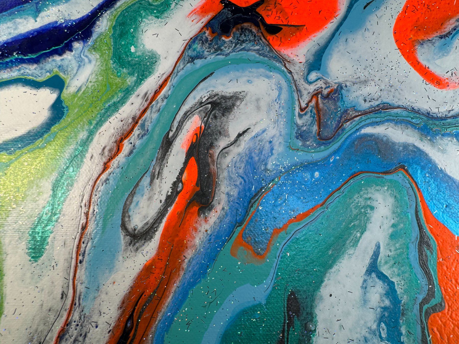 Dipinti: Acryl-Flüssigkeitsmalerei, rechteckig – Usato da Schlieren venduto da MayaSheng1983 1