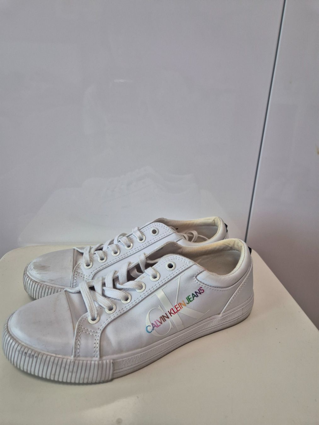 Calvin Klein Scarpe da donna: Weisse Calvin Klein Jeans Sneaker Gr. 38 – Usato da Glattfelden venduto da Jenoptik 3