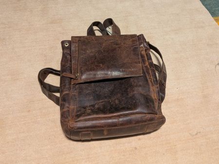 Zaino Stilord in pelle marrone usato in buono stato