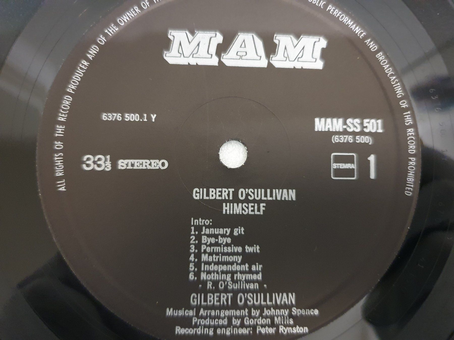 Dischi in vinile: Gilbert O'Sullivan – Himself – Usato da Uster venduto da Vinyl-Leidenschaft 4
