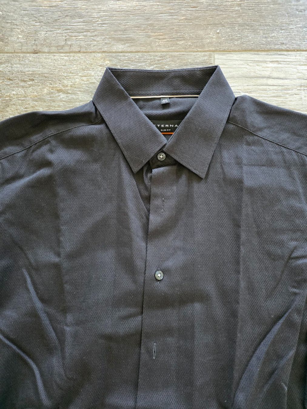 Eterna Chemises: ETERNA Slim Fit Hemd 40 schwarz/anthrazit Stretch – Neuf (Voir description) à Dietlikon par Bonamesa 2