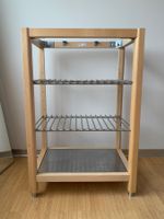 Regal aus Massivholz und Aluminium Grill Balkon Werkstatt