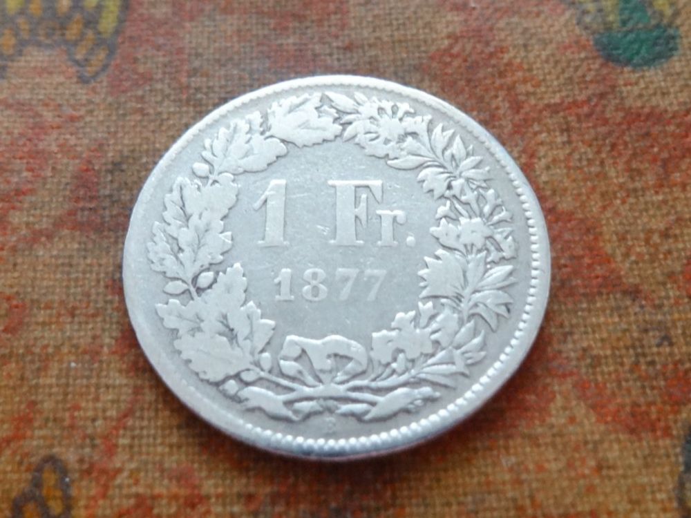 Tutti le monete: 1 Fr. 1877  (Y) – Usato da Romanel-sur-Lausanne venduto da Swift13