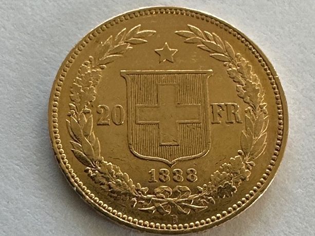 Tutti le monete: Helvetia 1888, - unz – Usato da Erlach venduto da gubbe1 3