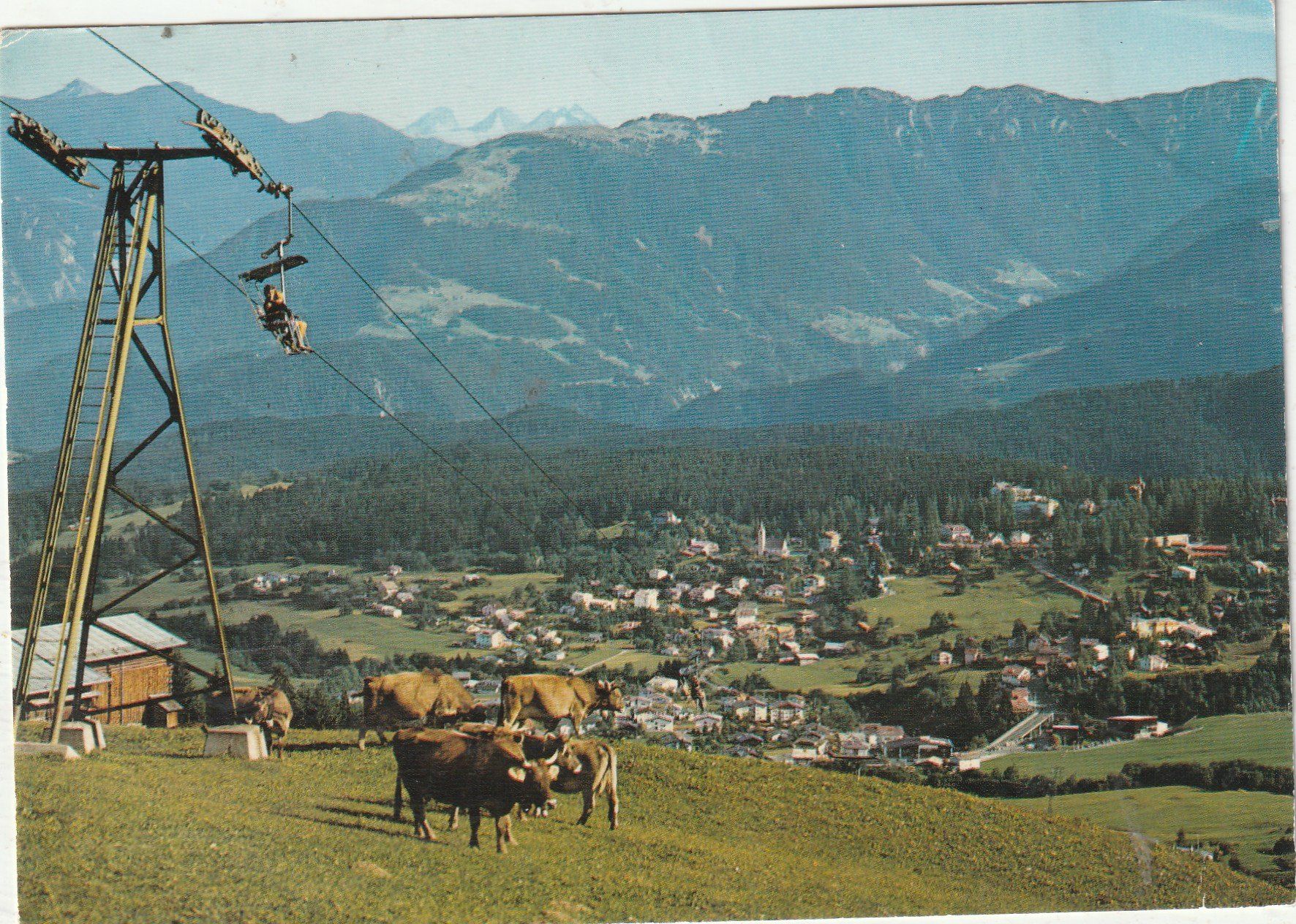 Ansichtskarten: Flims mit damaliger Sessellift – Gebraucht aus Lumbrein von made02