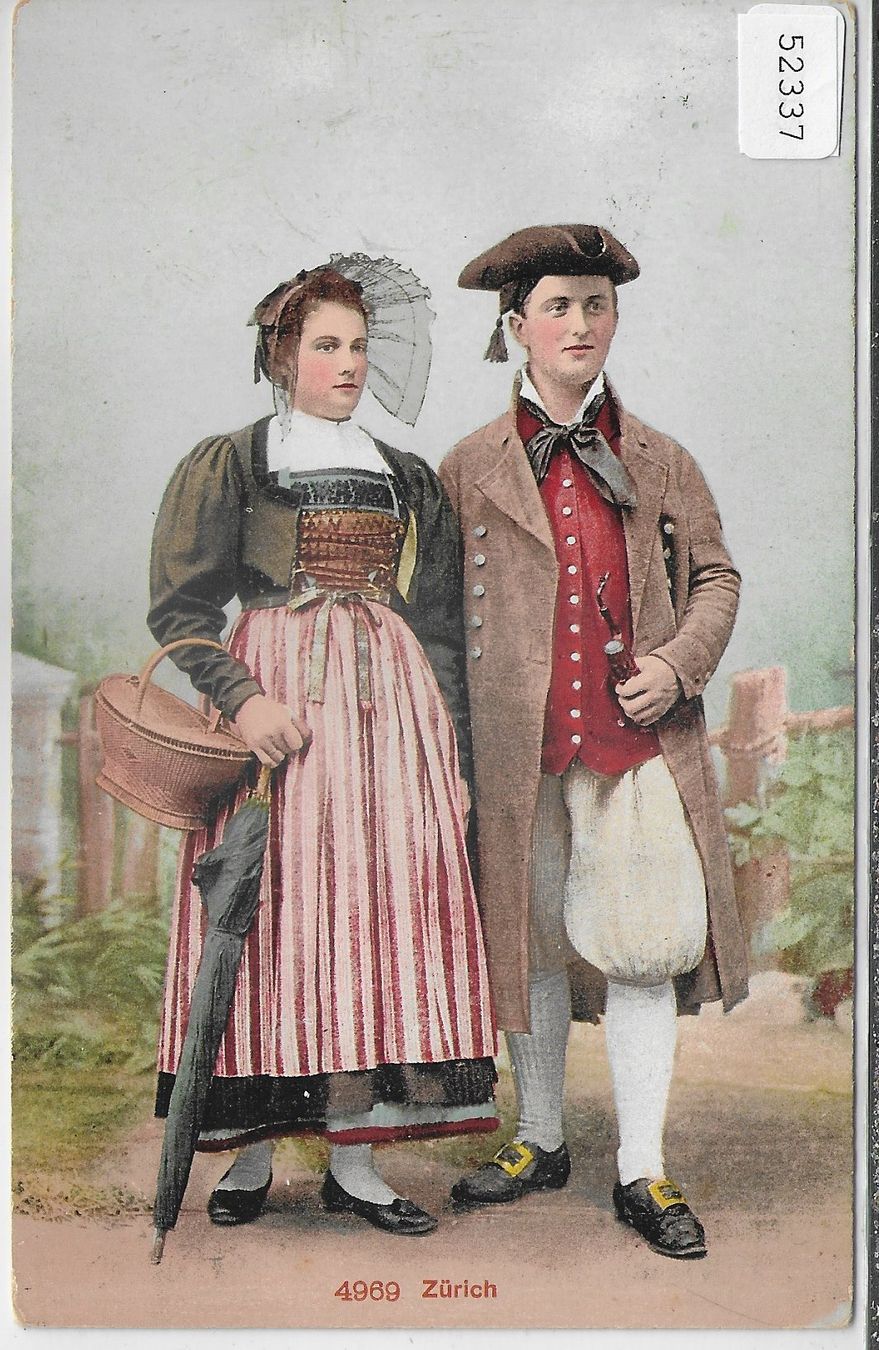 Cartoline postali: Zürcher Tracht – Usato da Ettingen venduto da Kartenplanet