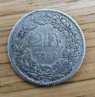 2 Francs Suisse 1862 B – Argent – Helvetia