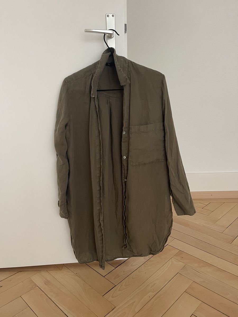 Massimo Dutti Blusen: Massimo Dutti 100% Leinen Shirt Braun/Olive – Neu (gemäss Beschreibung) aus Zürich von flo_8x2x 1