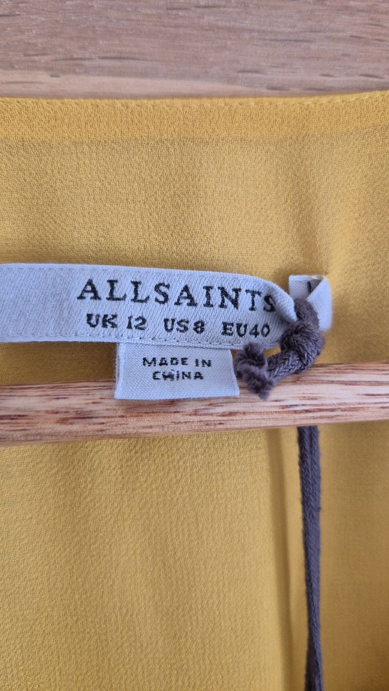 Allsaints Vestiti: Allsaints Kleid  Gr.S Senfgelb mit Kraniche – Usato da Winterthur venduto da ann_7lxx 1