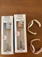 Bibs Baby Glasflaschen 225ml 2er Set NEU Blau und Rosa