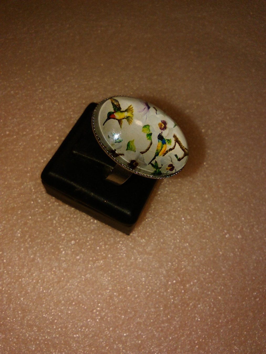 Anelli: RING EDELSTHAL,,MIT VÖGELEN,,GLANZIG – Nuovo (secondo la descrizione) da Basel venduto da bijoutrie_4 2
