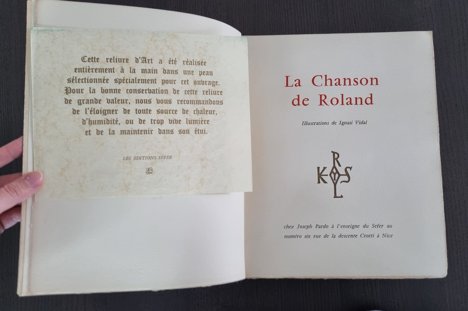 Bücher: La Chanson de Roland - Edition de Luxe numérotée – Gebraucht aus St-Aubin-Sauges von naxal 2