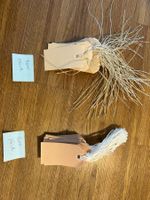 80x Praktische Anhänger mit Schnur (Étiquettes avec ficelle)