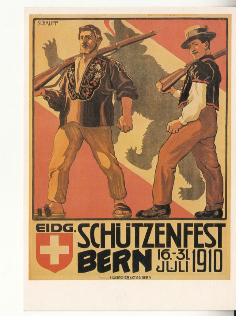 Cartoline postali: Eidg. Schützenfest Bern 1910, Retro – Usato da Bürglen TG venduto da StampGraf