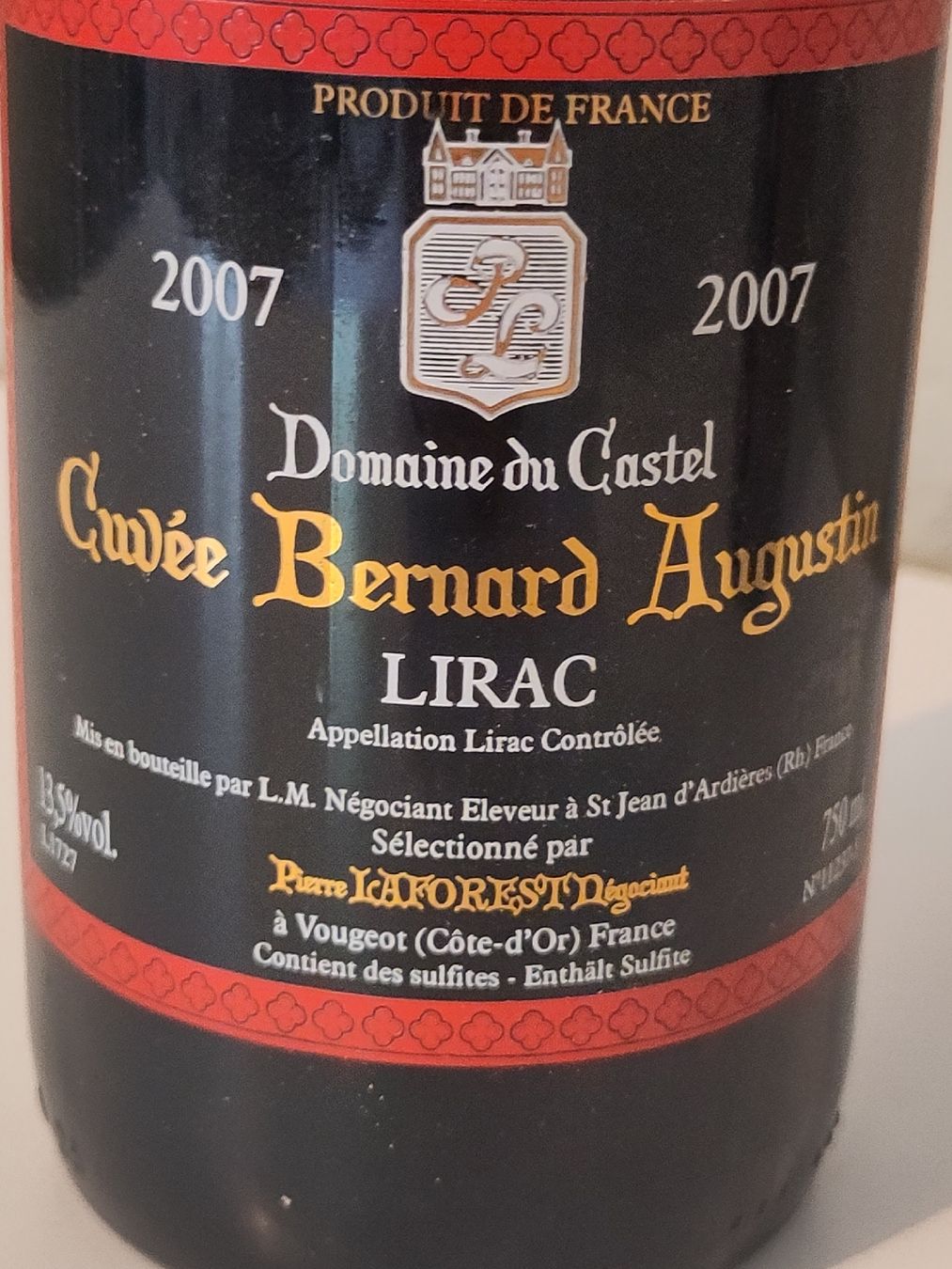 Wein: 2 FL. "Cuvée Bernard Augustin" 2007 – Neu (gemäss Beschreibung) aus Basel von Morgenmuffel 1