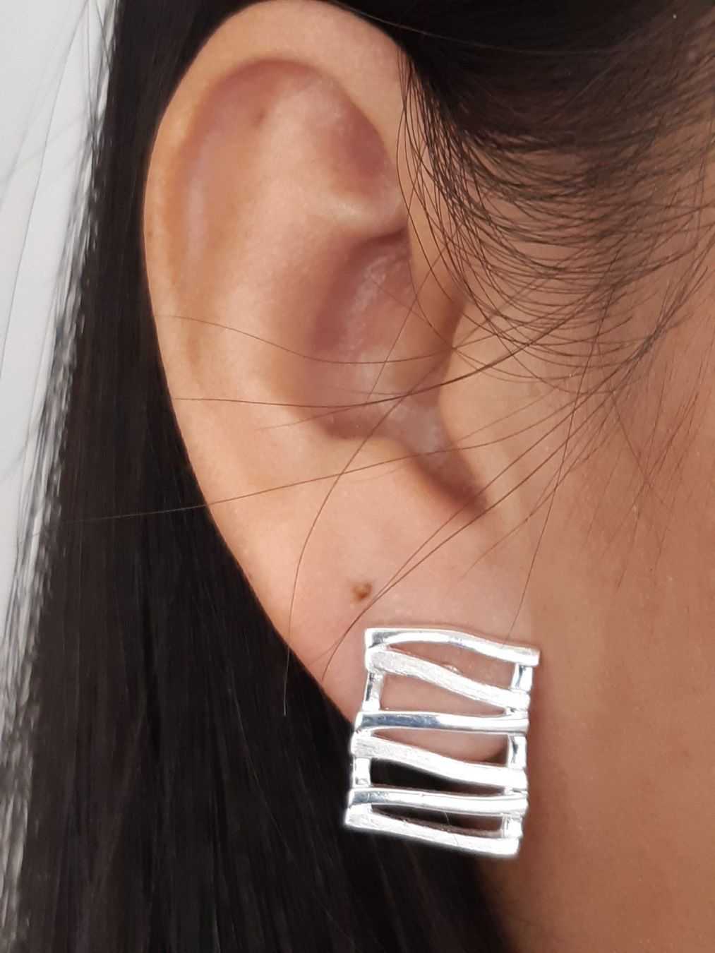 Orecchini pendenti & Orecchini a lobo: Ohrstecker Sterling Silber 925 Square – Nuovo e nell'imballaggio originale da Einsiedeln venduto da My__Way 3