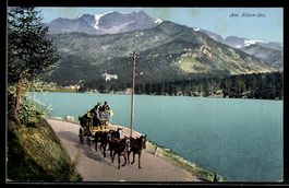 Am Silser-See, Partie am Seeufer mit vie