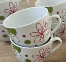 Cafetassen-Set Blumenmuster
