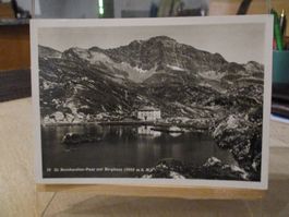 San Bernardino Pass Berghaus Postkarte   1