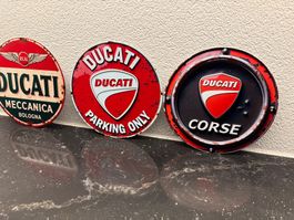 DUCATI/ TOP / METALL Blechtafel für Dekoration NEU! 3 Stück!