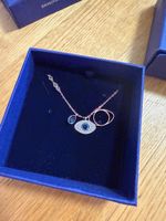 Halskette Eye blau goldfarben Swarovski neu mit Box