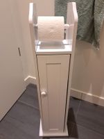 WC Rollenhalter-Schrank weiss mit Tür für WC- Bürstli