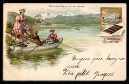 Litho Oberhofen, Lac Dethoune, Leute am 