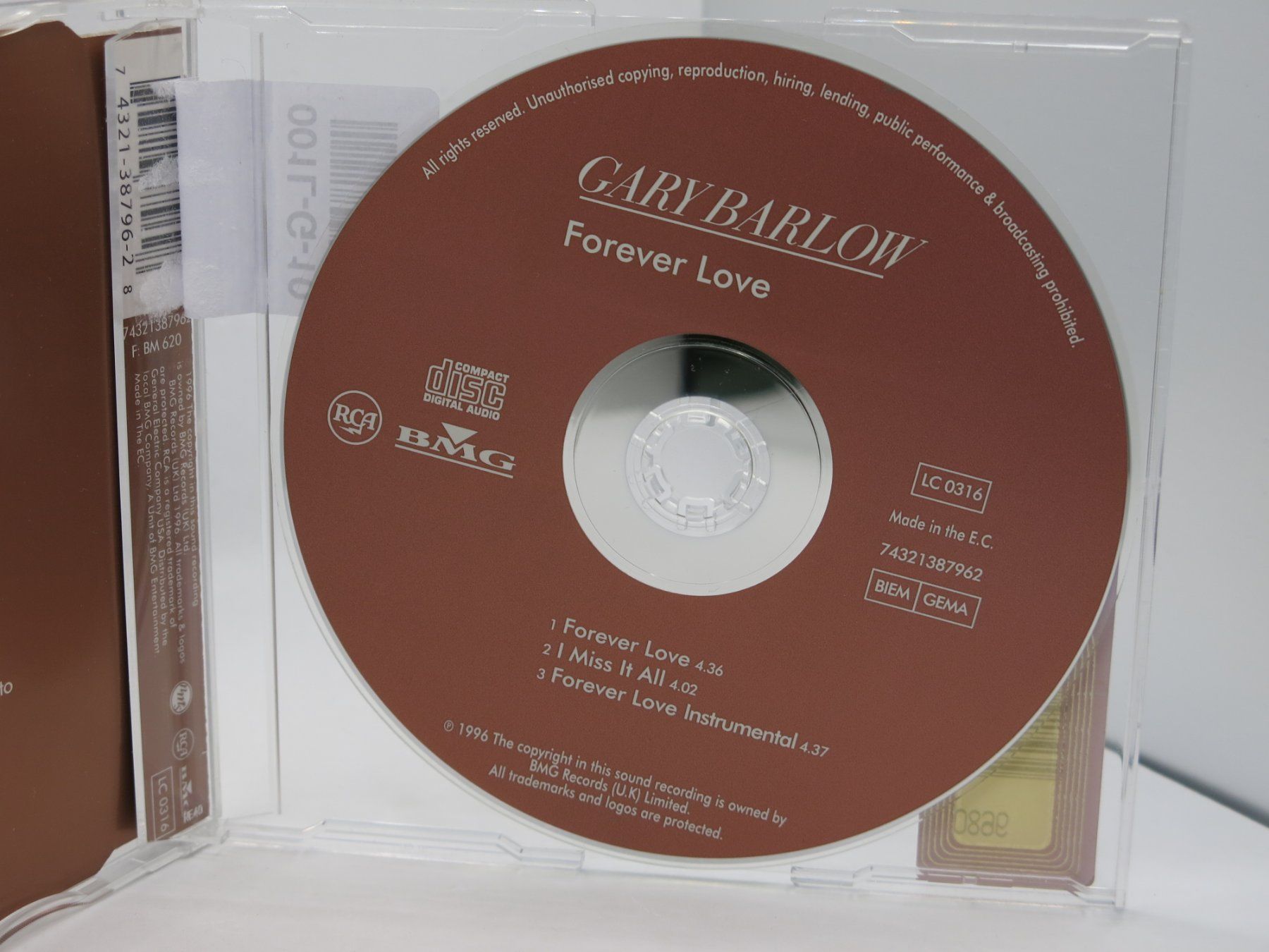 CD: CD Single Gary Barlow – Forever Love – Usato da Ernetschwil venduto da luisvonerni 3