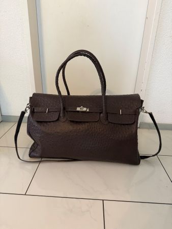 Reisetasche - Weekender in braunem Leder // Mega Hingucker//