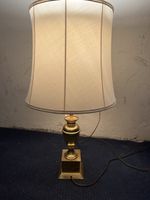 Elegante Vintage Tischlampe mit Goldfuss, Top Zustand