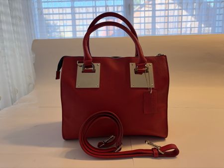 Daniel Handtasche Leder Rot Damen 30cm x 24,5cm