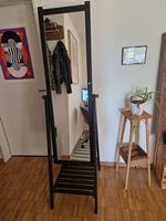 Standspiegel mit Schuhablage, schwarzbraun