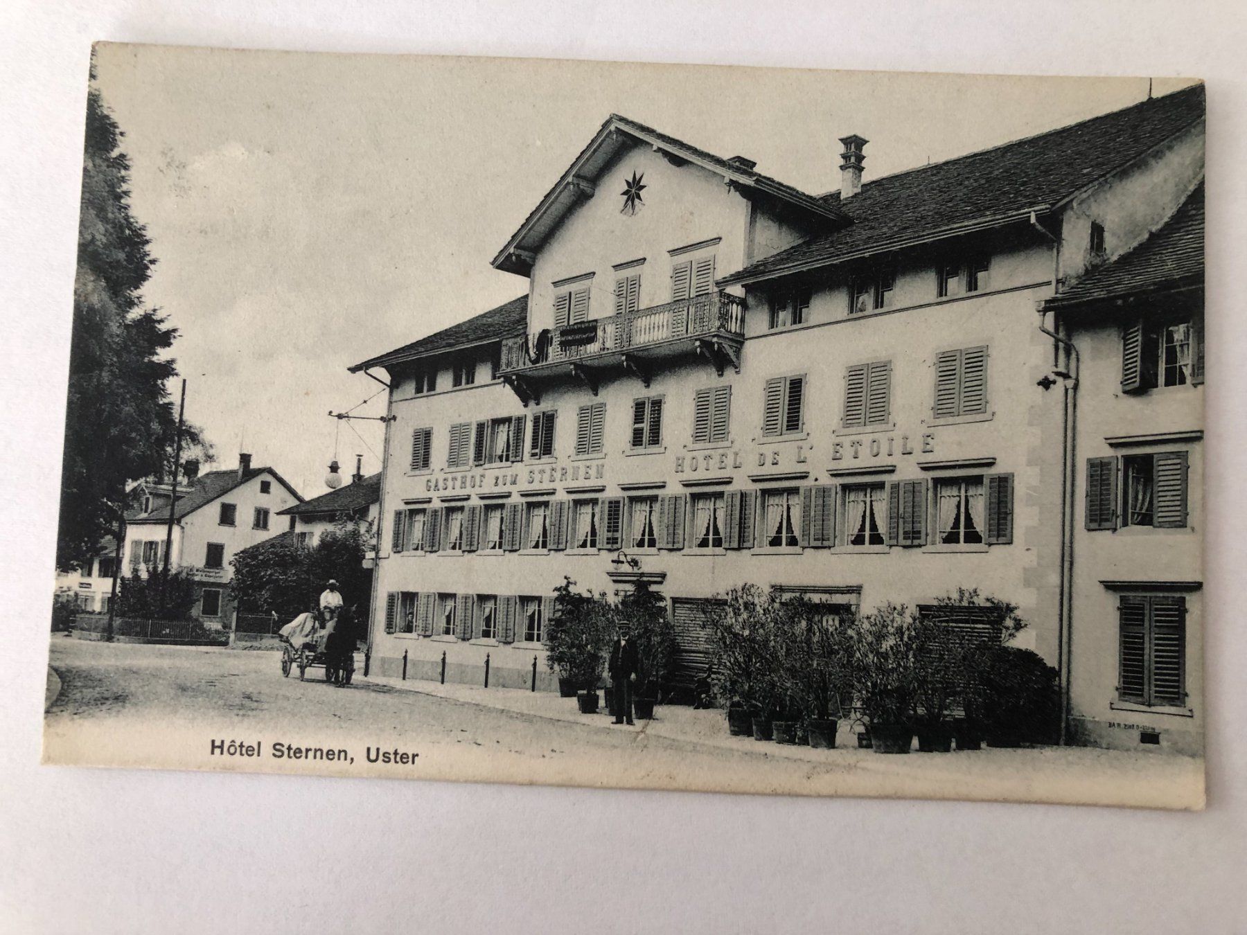 Cartoline postali: Uster - Hotel Sternen 1909 – Usato da Pfäffikon ZH venduto da Waltoversand