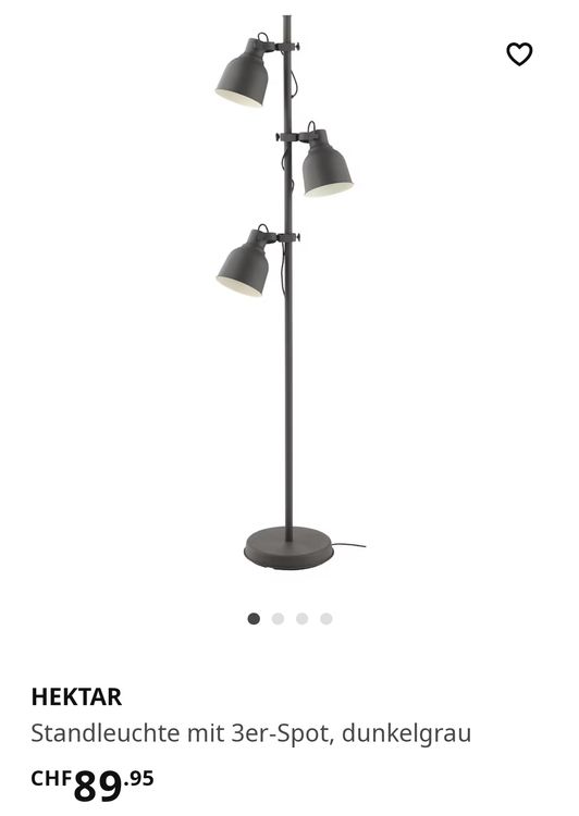 Ikea Hektar Stehlampe 3er Spot Kaufen auf Ricardo