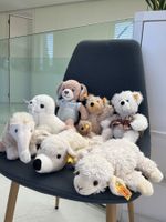 8 Steiff Tiere Bär Mammut Lamm Hund Robbe Eisbär Teddy