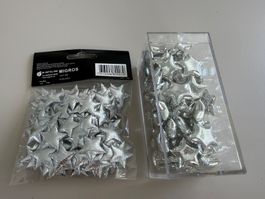 Deko Sterne ⭐️ silber Set à 68 gebraucht & 100 NEU