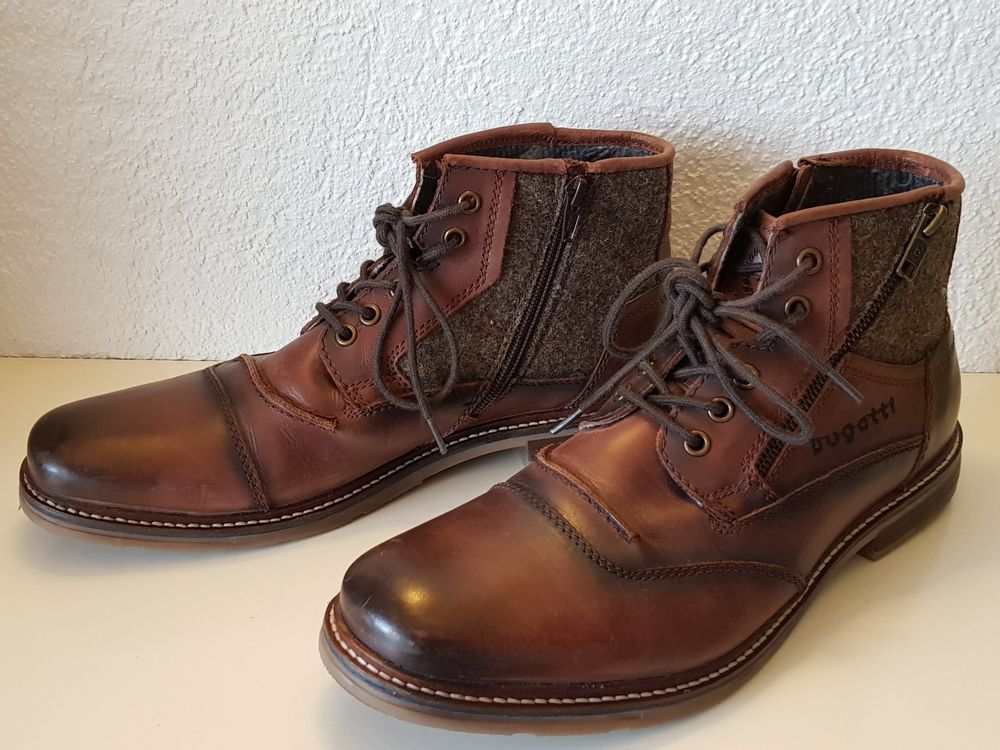 herren-boots-bugatti-braun-gr-43-herbst-winter-boot-gebraucht-in
