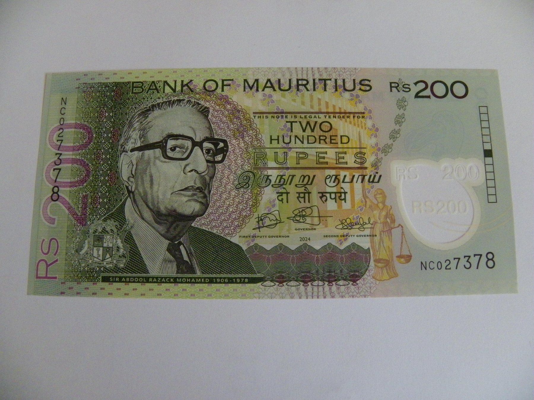 Banconote: Mauritius 200 Rupien 2024, Banknote, Seltenes, Unc – Nuovo (secondo la descrizione) da Untersiggenthal venduto da Gas61