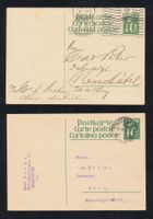 1925 Ganzsache PK 108 - 2 Stk. 10 Rp Postkarten