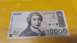 Kroatien 10000 Dinar Banknote – Seltenes Sammlerstück!1992