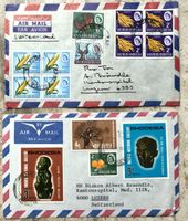 2 Briefchen echt gelaufen Rhodesien - Luzern 1996